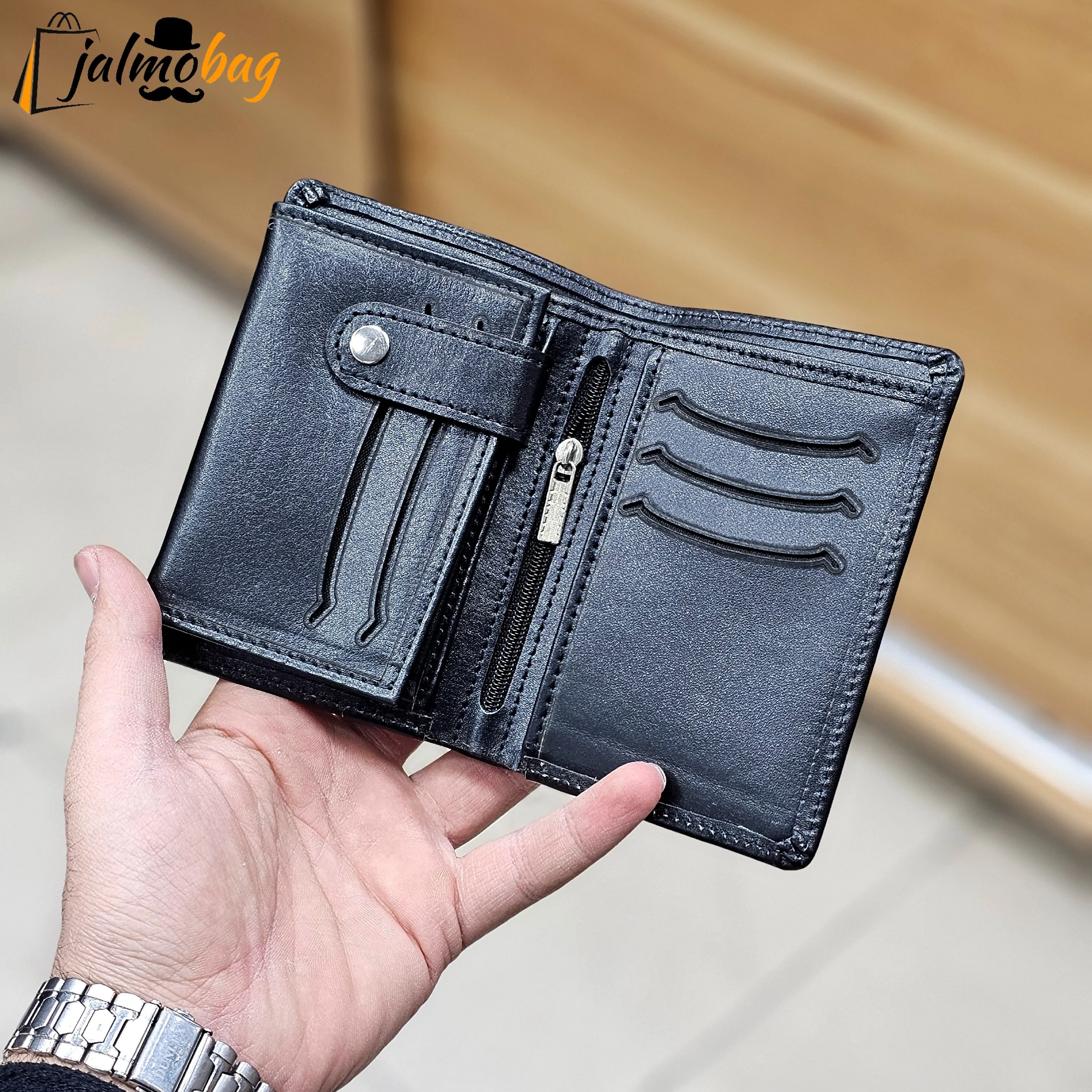 کیف پول جیبی چرم طبیعی گاوی