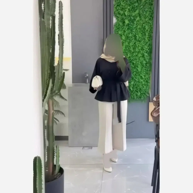 کت و شلوار زنانه آزیتا جنس مازراتی فری سایز تا 46 کمربند دار