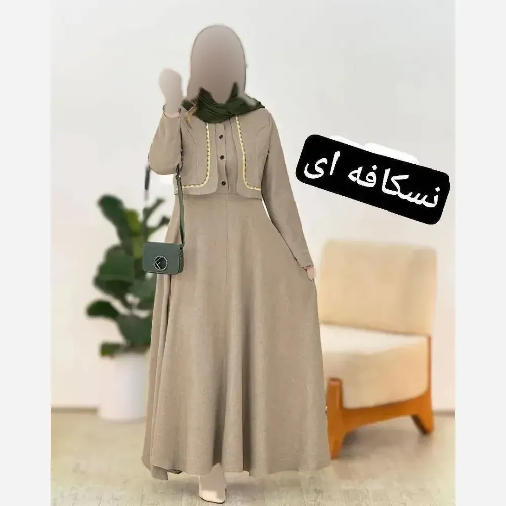 کت و سارافون زنانه مدل تبسم جنس شانتون فری سایز
