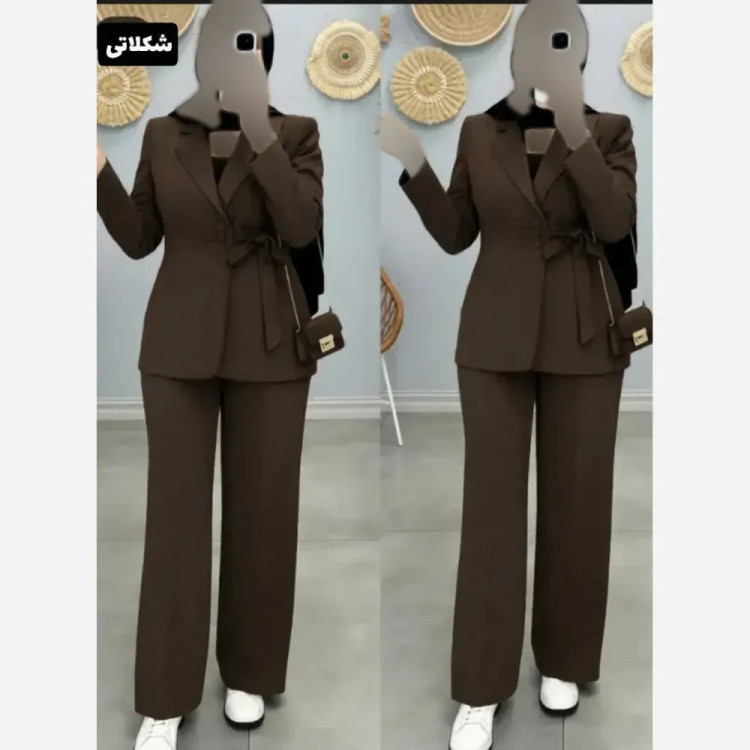 ست سارافون شانتون و کت کنفی فری سایز تا 46