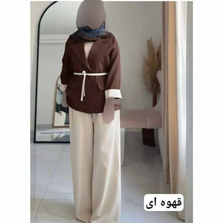 کت دامن مخمل کبریتی ریز زنانه فری سایز تا 48 رنگی