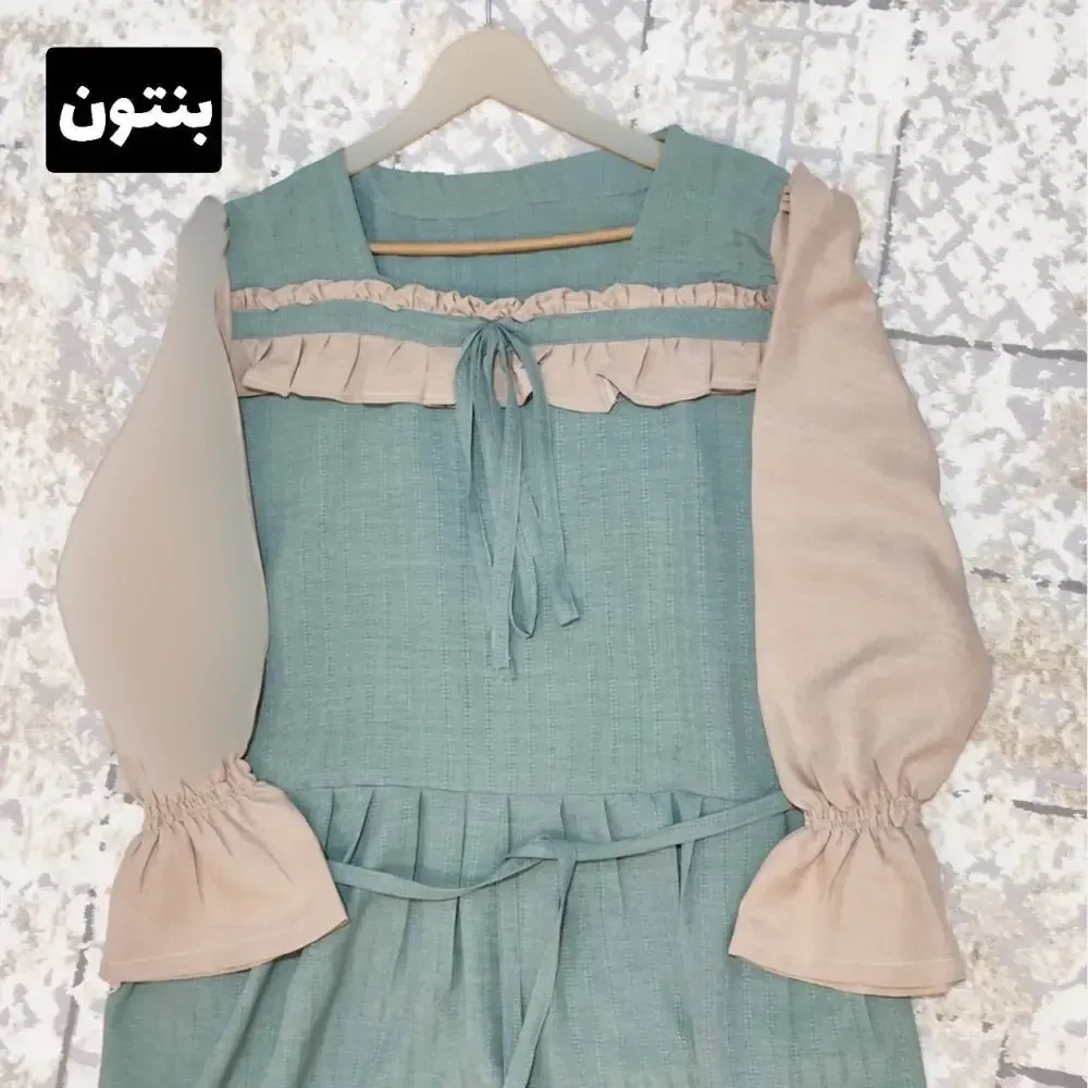ست دو تکه شکوفه جنس صوفیا زیپی فری سایز تا 48