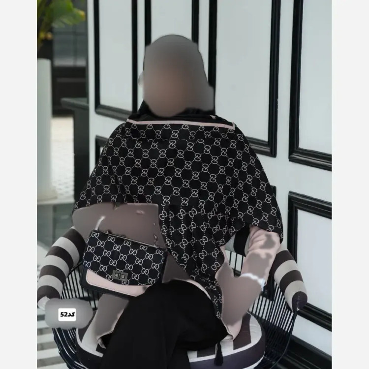 ست کیف و روسری مخمل و چرم صنعتی با روسری نخی منگوله دار قواره 130