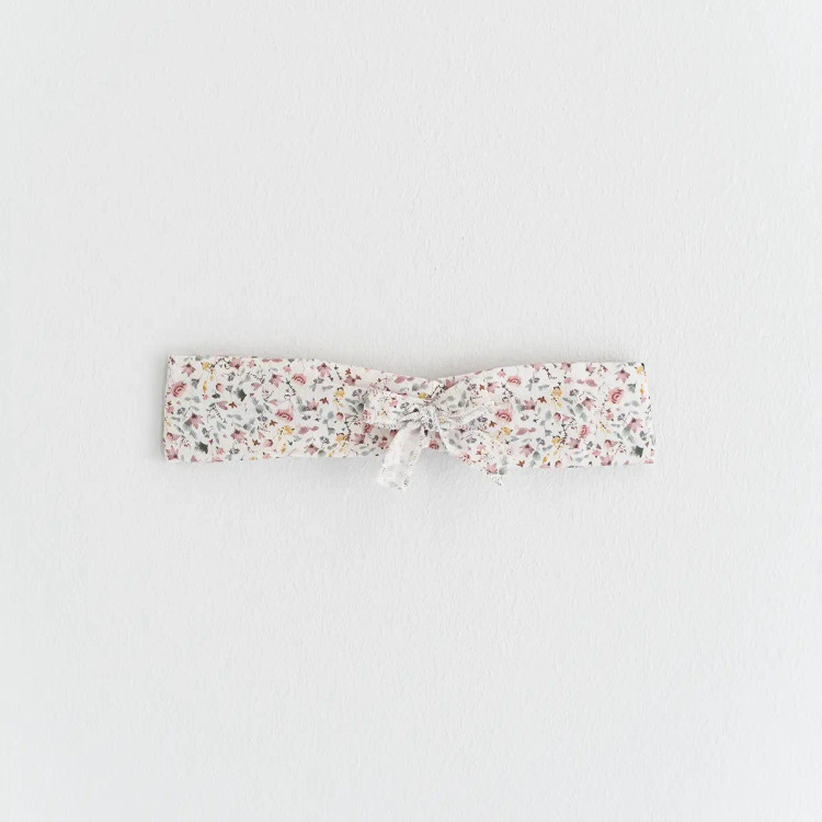 پیراهن دخترانه طرح بنفشه با بالاتنه بافت