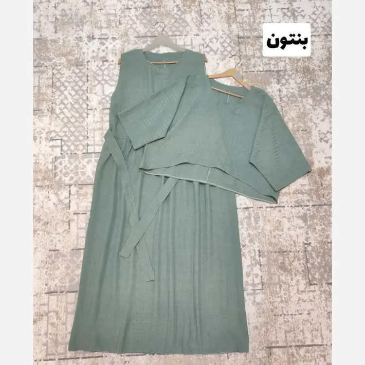 کت و شلوار زنانه مدل عروسک جنس مازراتی شلوار بگ سایز فری تا 48