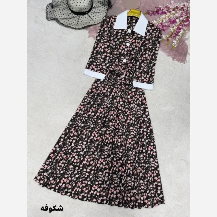 ست سه تیکه کت کرپ مازراتی و دامن تور فری سایز