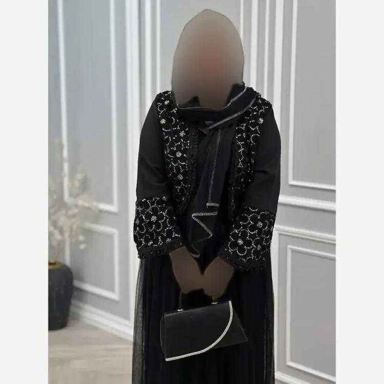 ست سه تیکه کت کرپ مازراتی و دامن تور فری سایز