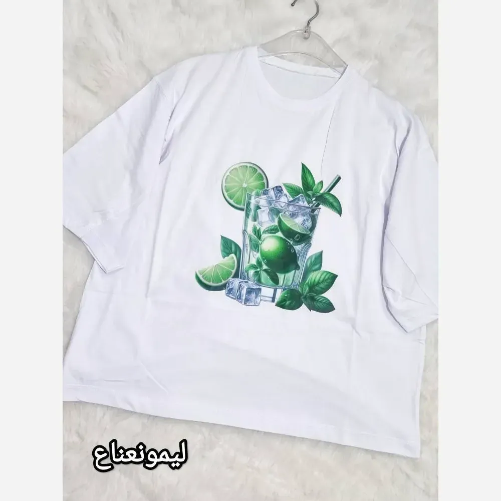 تیشرت باکسی هاوایی نخ پنبه فری سایز