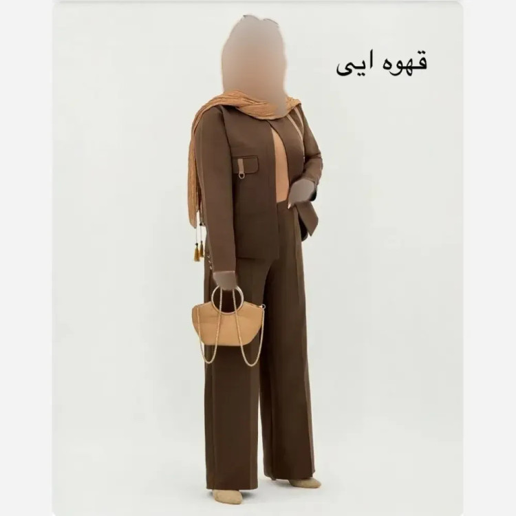 کت شلوار زنانه جنس مازراتی درجه یک مدل بگ رنگ مشکی و سورمه ای