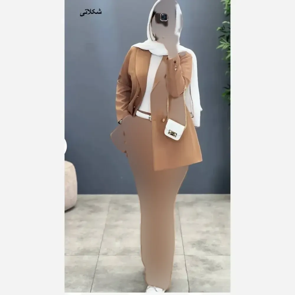 کت شلوار زنانه مازراتی درجه یک دمپا گشاد مدل نگین