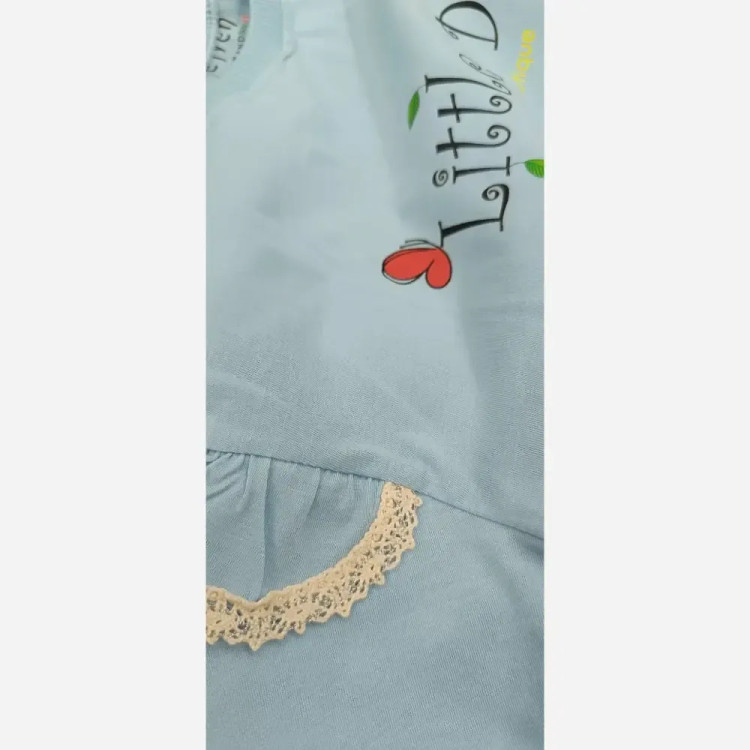 ست بلوز و شلوار بچگانه مدل گل مربع جنس پنبه دورس رنگ مشکی سایز 45 تا 60