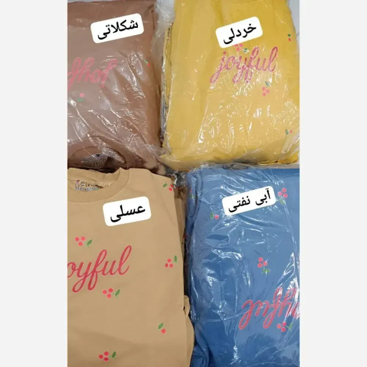 بلوز شلوار بچگانه پنبه دورس لاکرا مدل گیلاس رنگ بندی سایز 35 تا 60