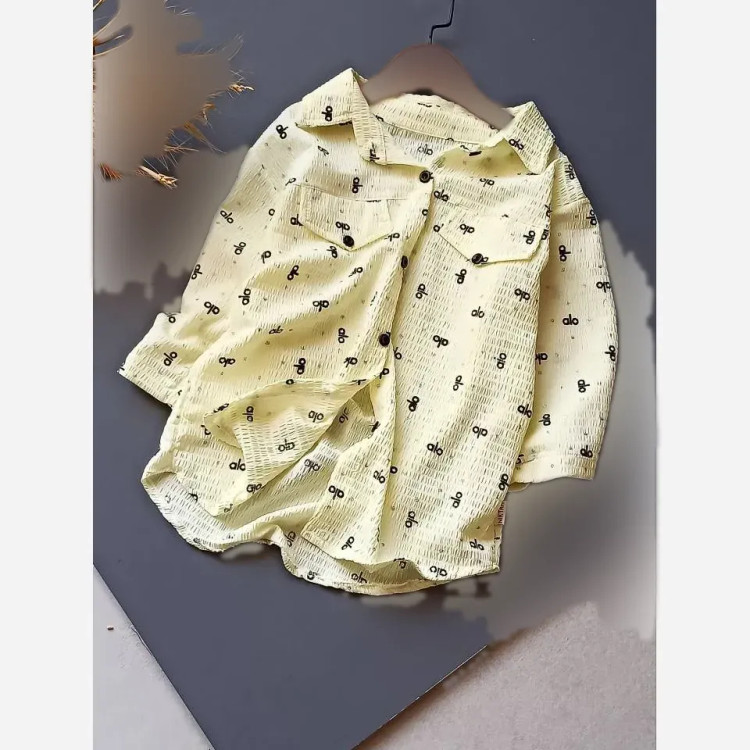 تیشرت پنبه یک رو نوجوان طرح 3 سبز و موکا سایز 60 تا 75