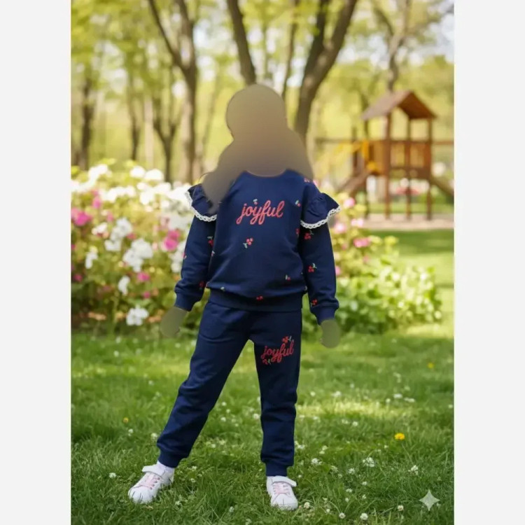 ست لباس بچگانه بلوز دورس لاکرا و شلوار کتان سایز 35