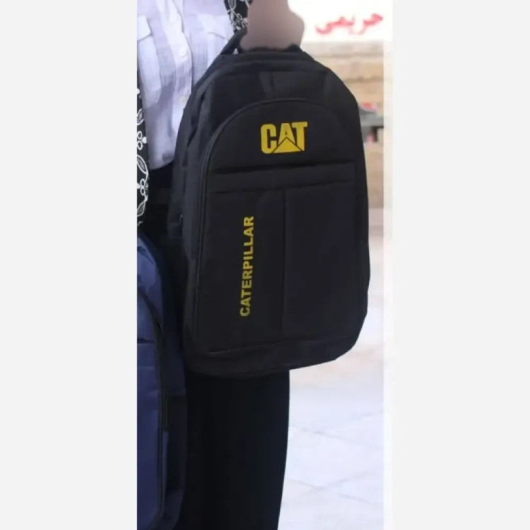 کوله پشتی جنس نانسی درجه یک آستر خارجی ابعاد 42 در 30 زرد سفید