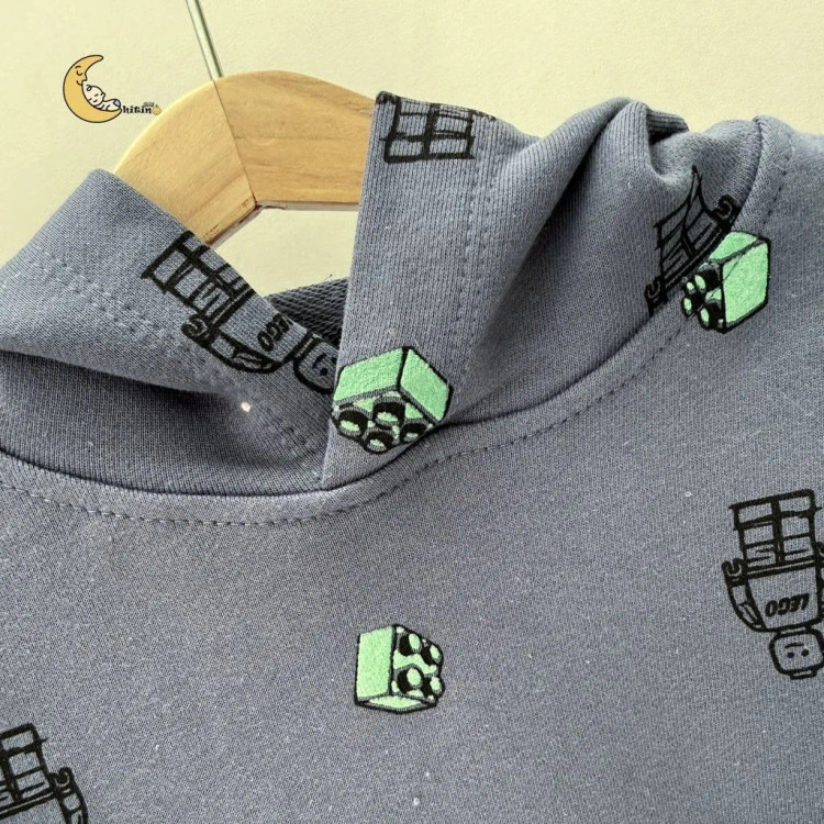 ست هودی شلوار بچگانه دورس 3 نخ طرح لگو