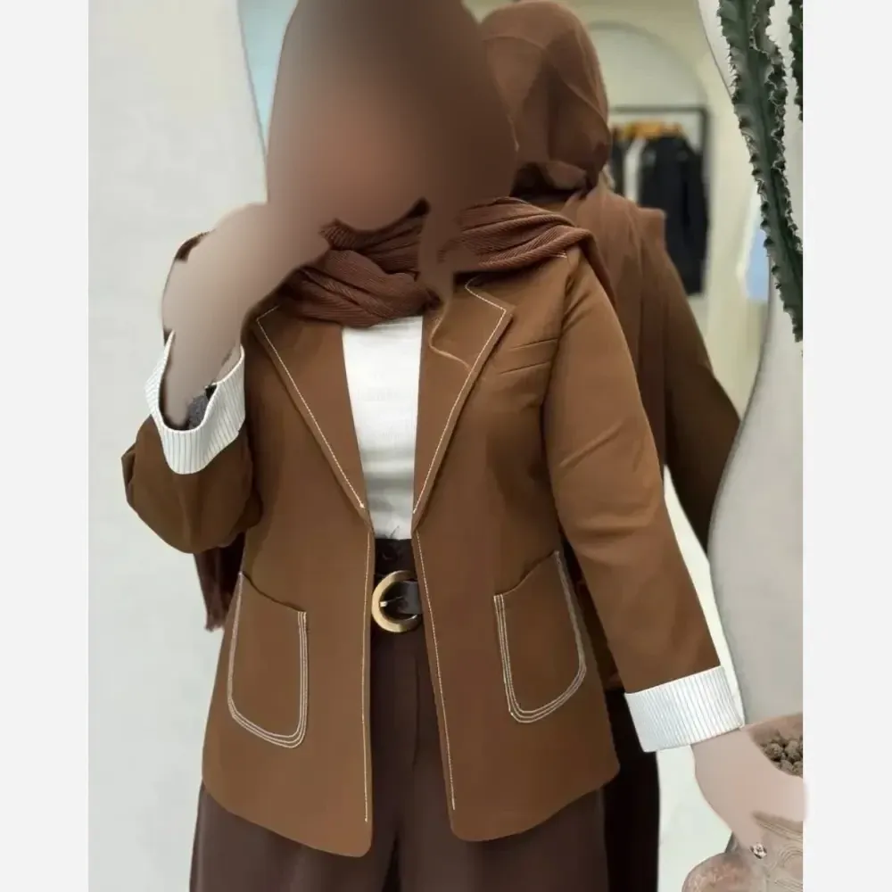 کت آستین دیپلمات زنانه مازراتی درجه یک مشکی سایزبزرگ