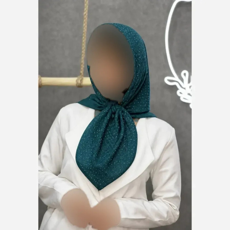 روسری مجلسی کریشه درختی نگین کوب حلما ابعاد 92 در 92