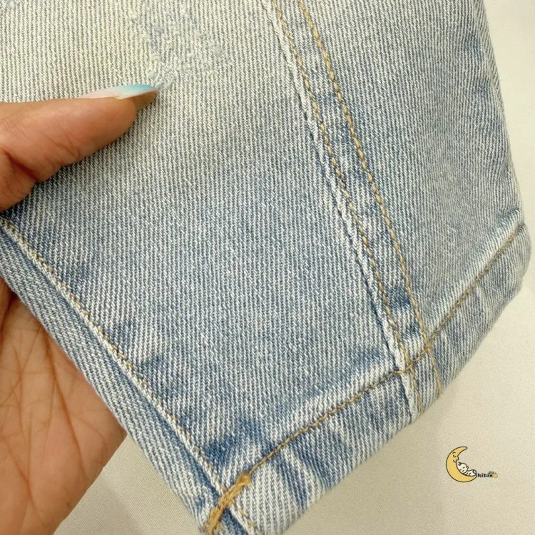 شلوار جین مام استایل بچگانه 1 تا 5 سال رنگ آبی و مشکی