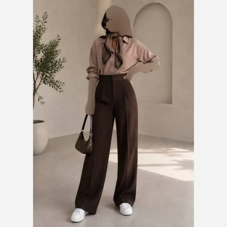 شلوار بگ مازراتی زنانه درجه یک رنگ مشکی سرمه ای قهوه ای سایز 1 تا 4