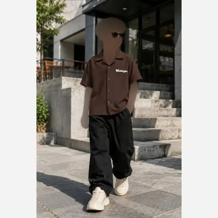 بلوز باکسی دخترانه جنس پارچه مازراتی گرم بالا سایز 55 تا 65
