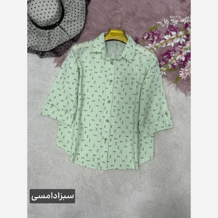 شومیز طرحدار پنبه زارا شاین دار فری سایز