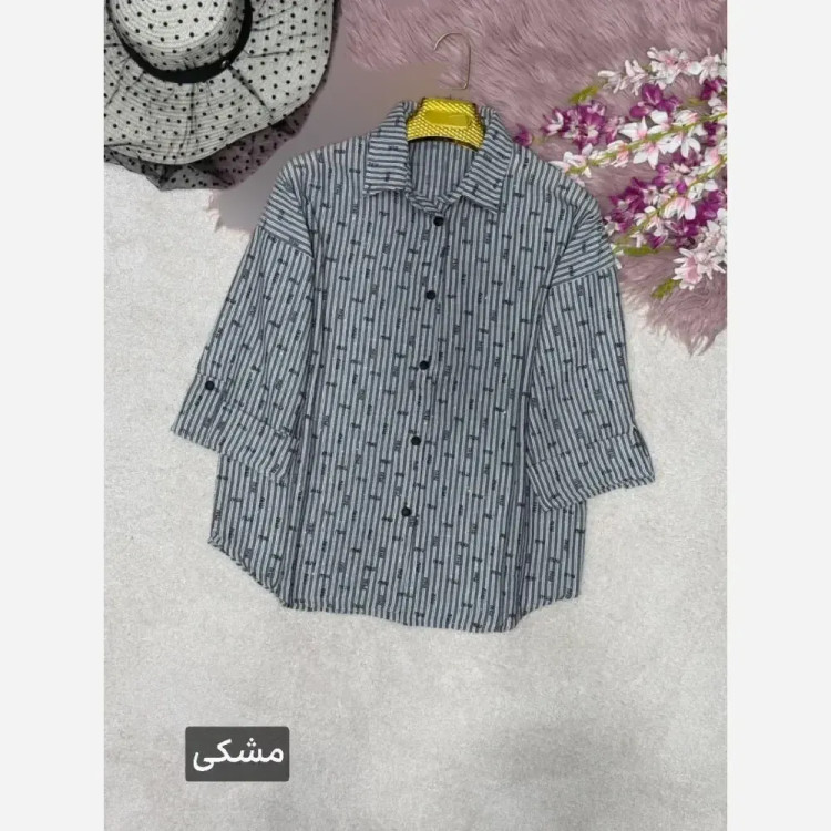 شومیز طرحدار پنبه زارا شاین دار فری سایز