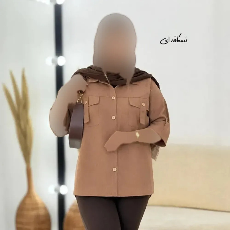 شومیز تابستونی لینن جیب بندی زنانه