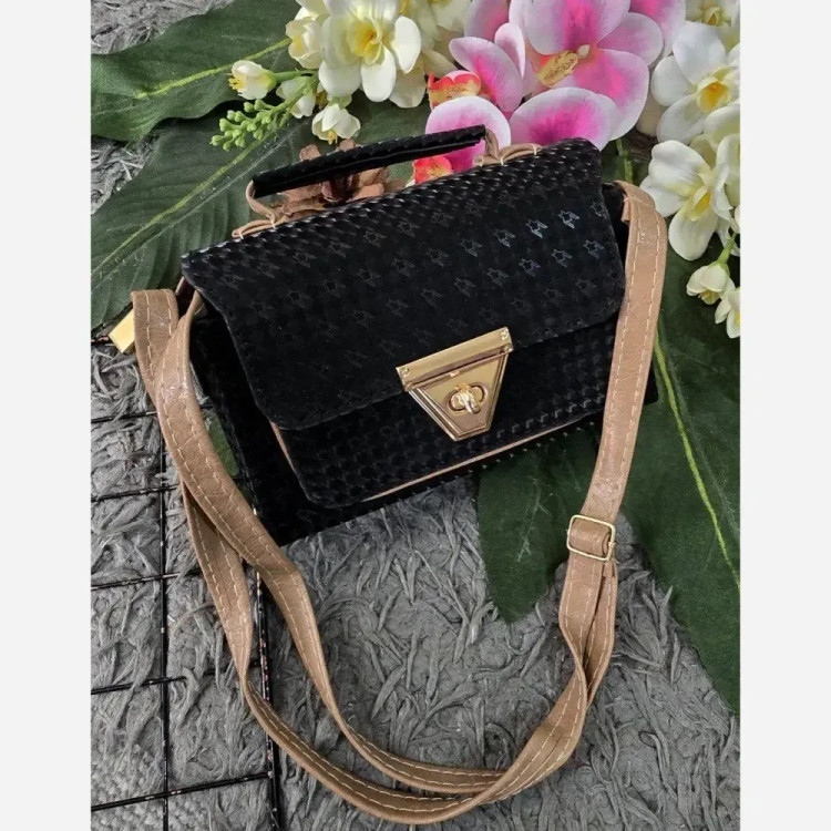کیف شادگان چرم نانسی مشکی رنگ سایز 10 در 20