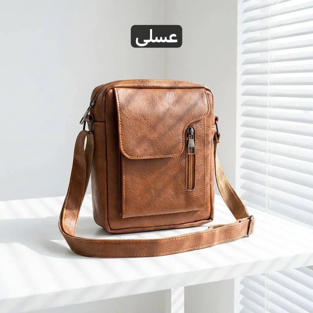 کیف مردانه چرم مصنوعی اداری و روزمره بند بلند