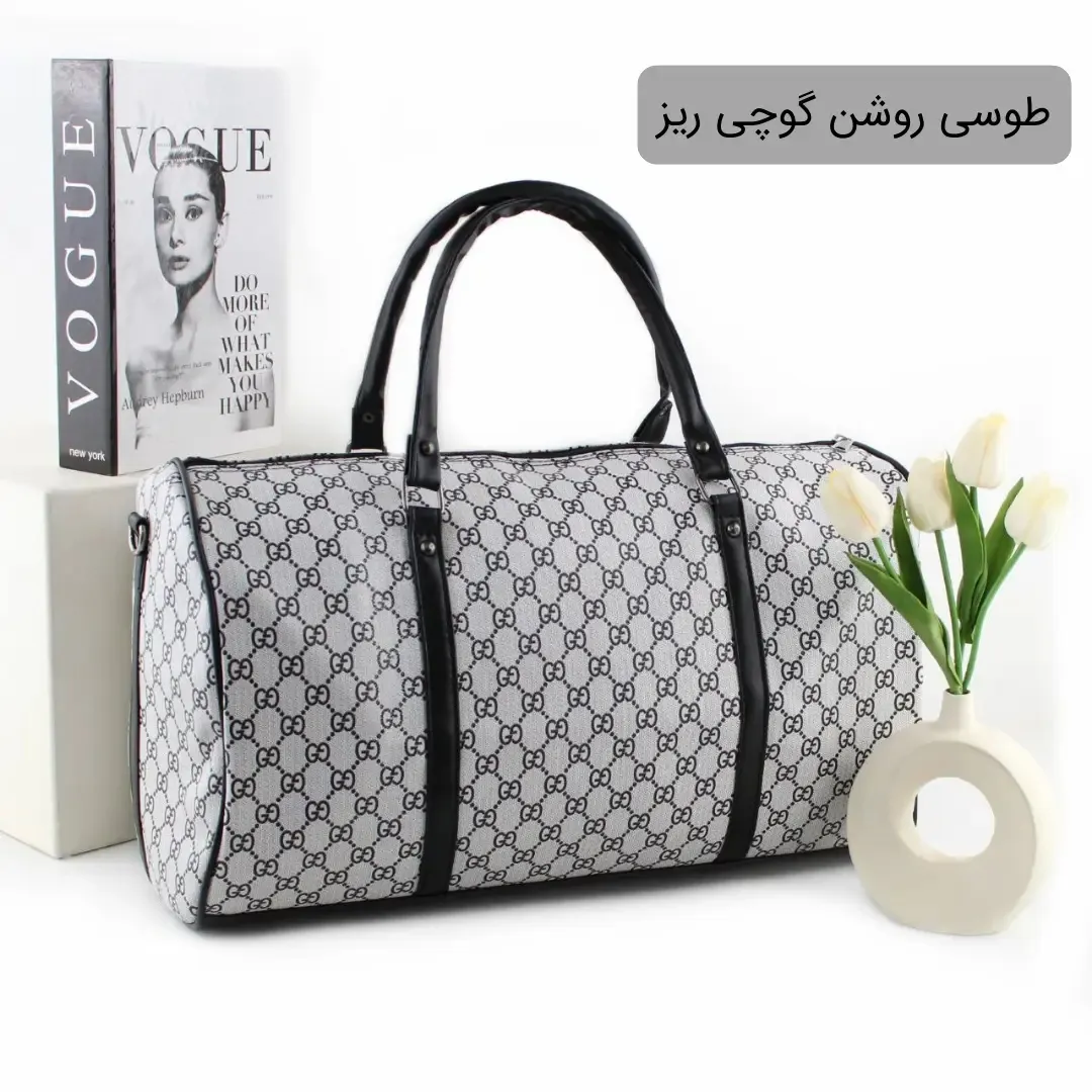 ساک ورزشی اسپرت چرم مصنوعی بند بلند ابعاد 50 در 18 در 30 سانتیمتر