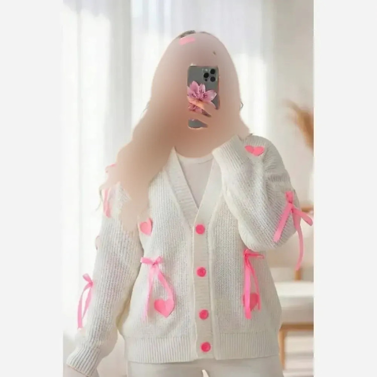 ژاکت بافت پینترستی قلبی زنانه بافت درجه یک گرم بالا سایزبندی 38 تا 50