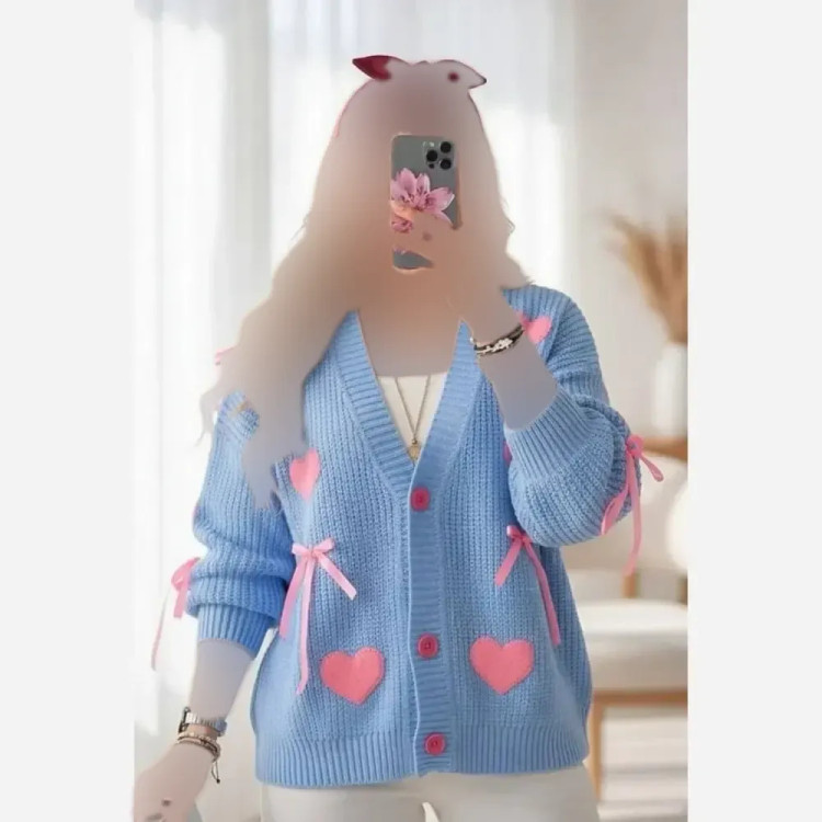 ژاکت بافت پینترستی قلبی زنانه بافت درجه یک گرم بالا سایزبندی 38 تا 50
