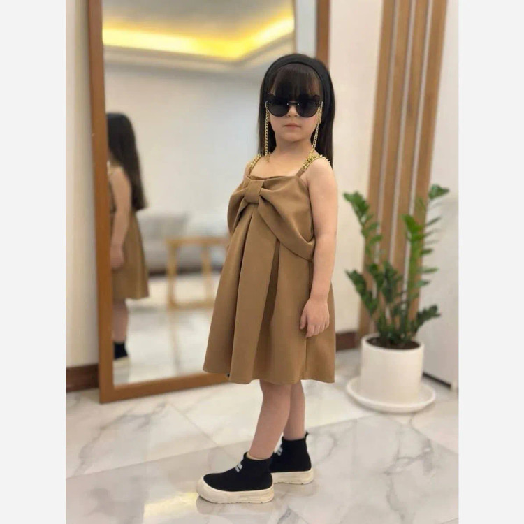 سارافون دخترانه مازراتی طرح پاپیون سایز 40 تا 60 مناسب 2 تا 11 سال