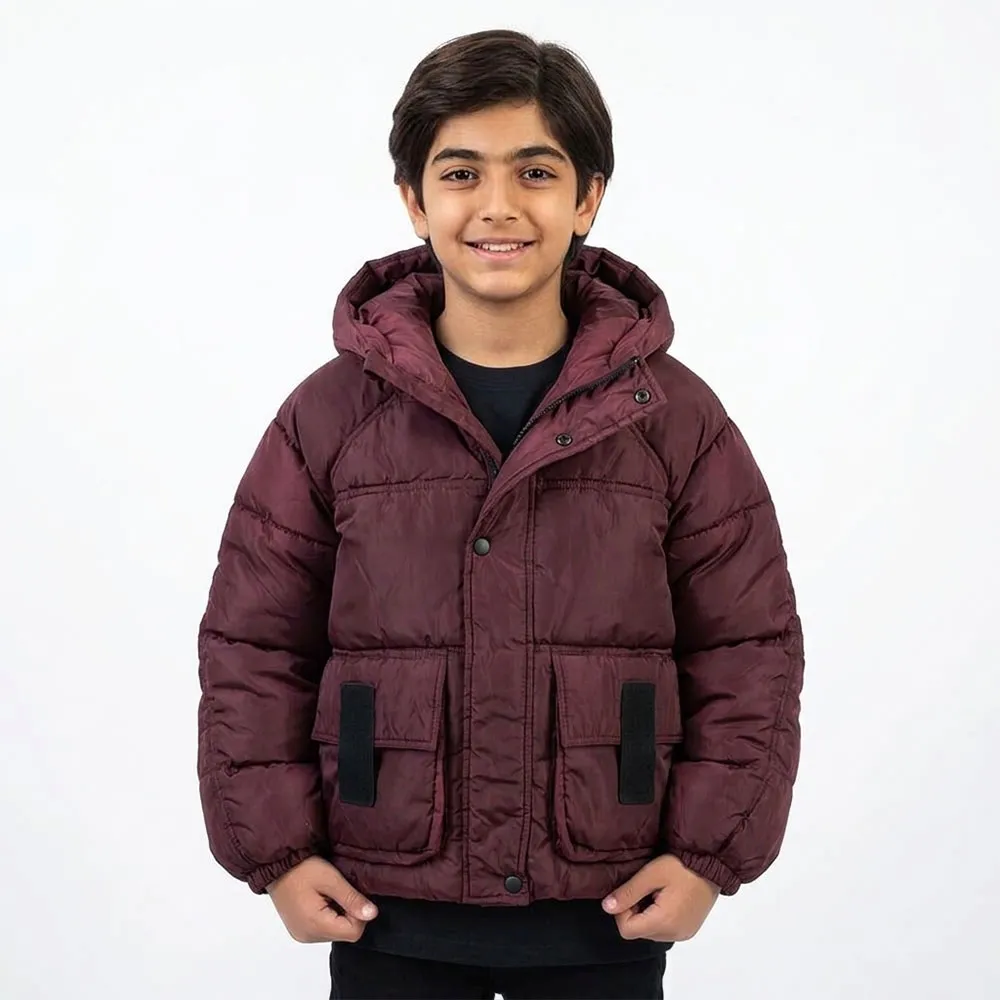 کاپشن باکسی پسرانه زرشکی