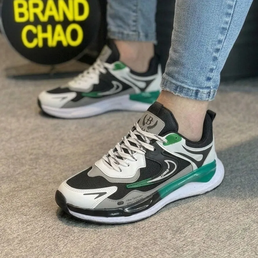 کفش نایک بتا مردانه سفید سبز کتونی اسپرت راحت و سبک