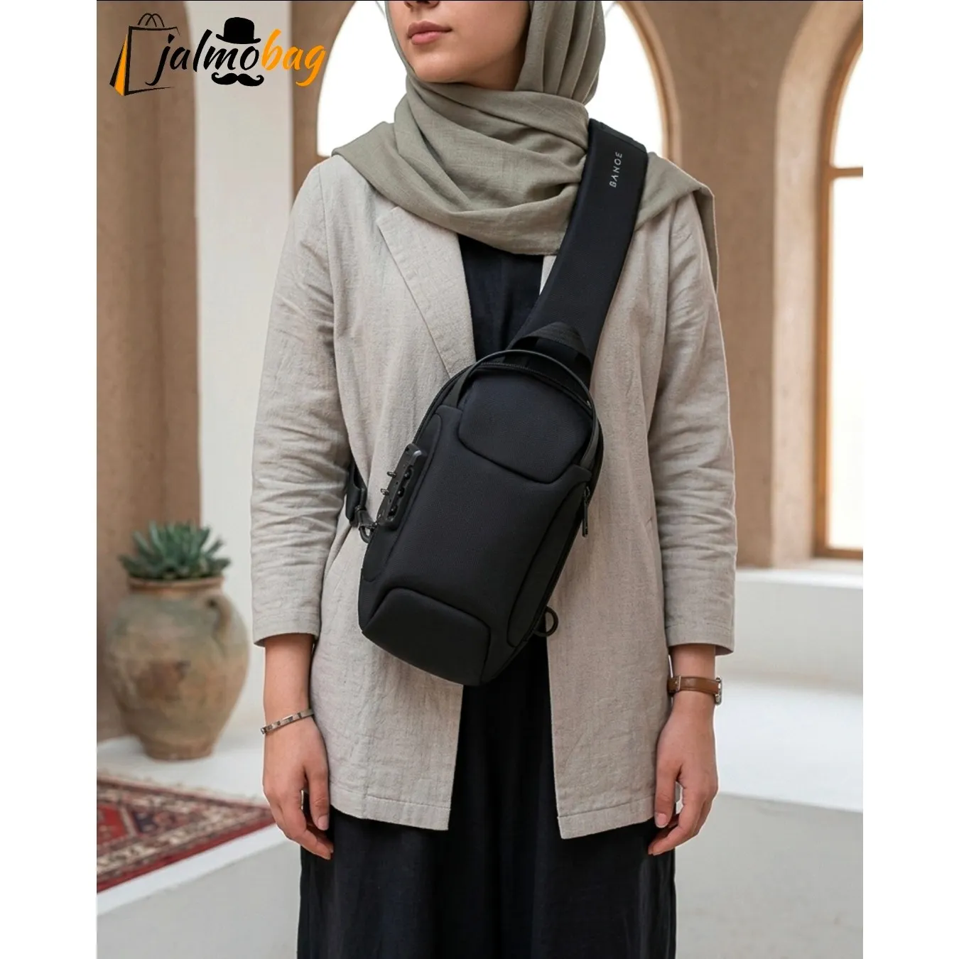 بادی بگ مردانه بنج جنس ریپس خارجی ضد آب رمزدار مدل ساده