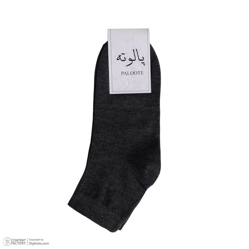 جوراب ساق کوتاه مردانه پالوته طرح ساده مدل PLT-BBB-6R6COL بسته 6 عددی