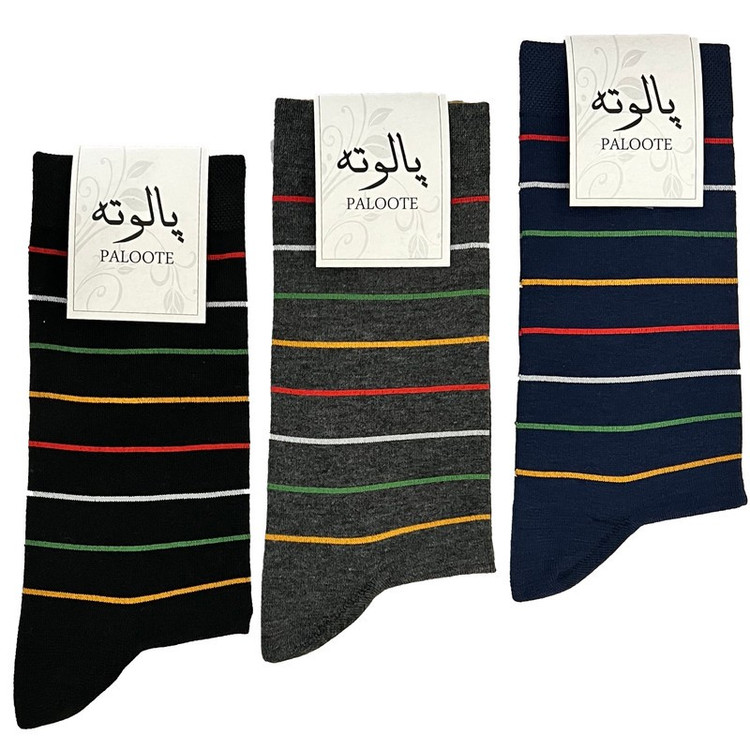 جوراب مردانه پالوته مدل PLT-P2 مجموعه 3 عددی