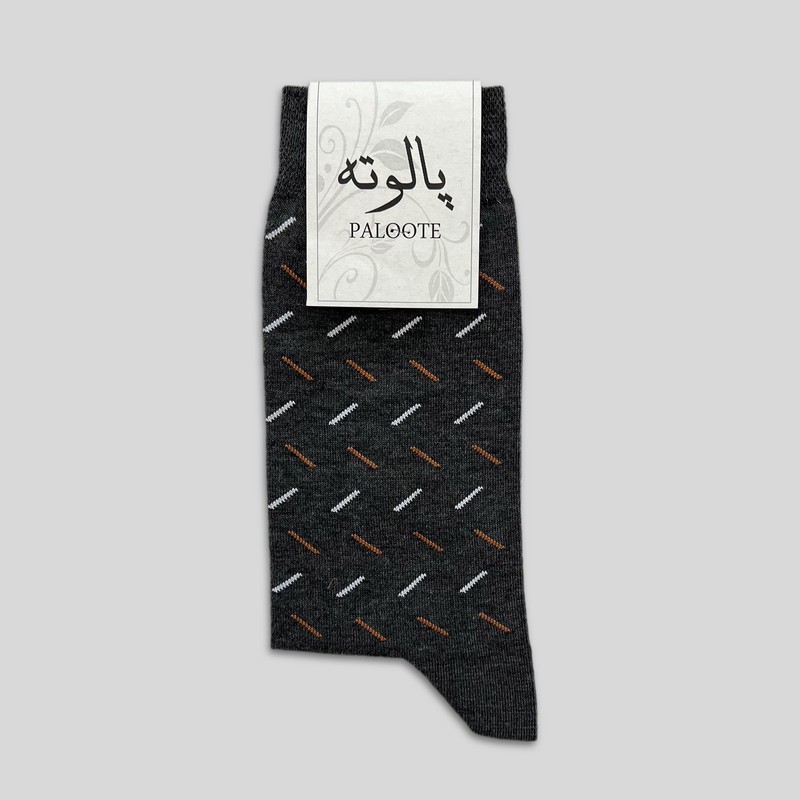 جوراب ساق بلند مردانه پالوته طرح راه راه مدل P3