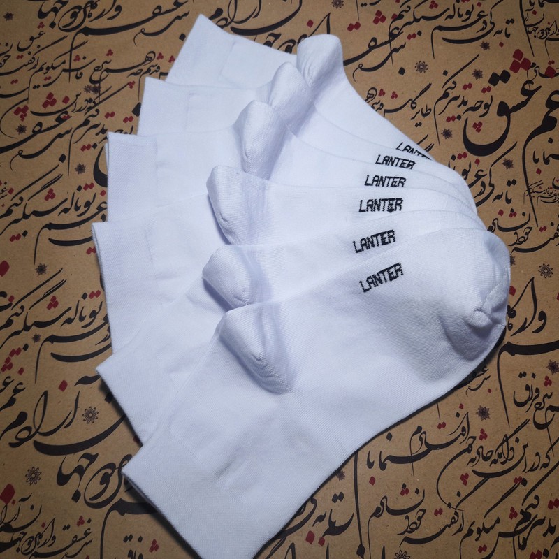 جوراب ساق کوتاه مردانه لنتر طرح ساده کد Ruellia مجموعه 6 عددی