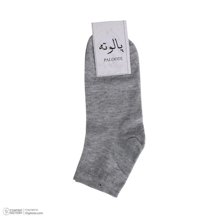 جوراب ساق کوتاه مردانه پالوته طرح ساده مدل PLT-BBB-6R6COL بسته 6 عددی