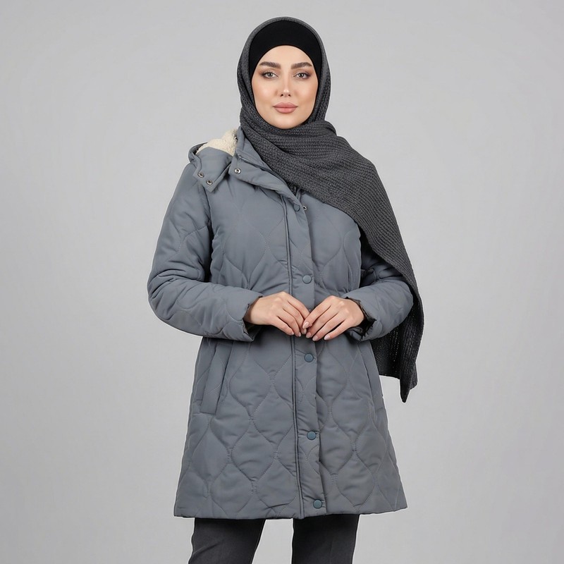 کاپشن بلند زنانه السانا مدل راشن کد 2440