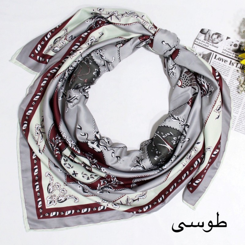 روسری زنانه آنالیا مدل ابریشم توییل بهاره کد 9802