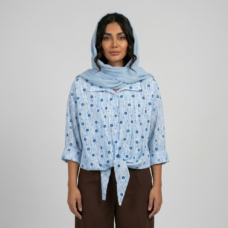 شومیز زنانه مدل جلو گره ای