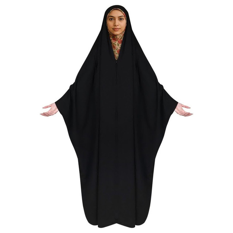 چادر دانشجویی مدل زینا زیپ دار