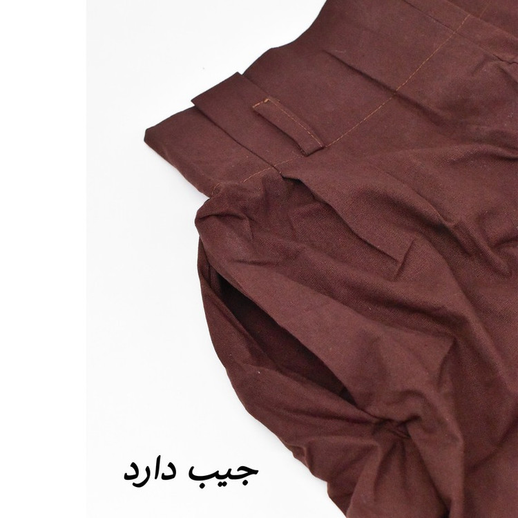 دامن شلواری زنانه لینن مدل Aura کد M5940