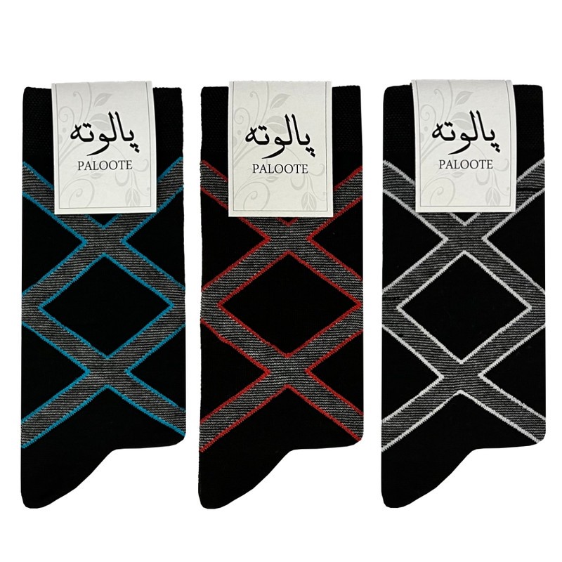 جوراب مردانه پالوته مدل PLT-E4 مجموعه 3 عددی