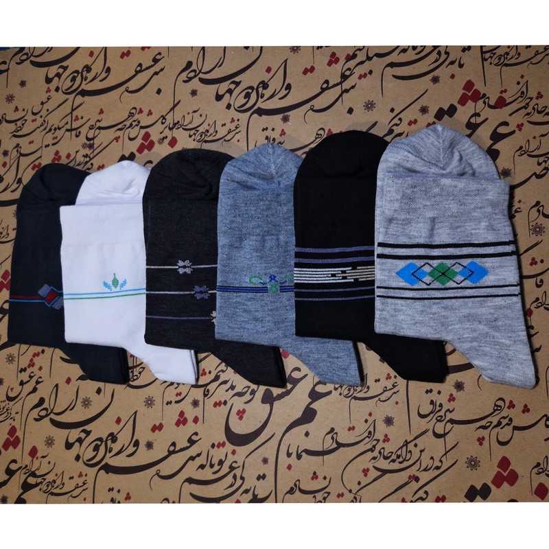 جوراب نیم ساق مردانه لنتر کد 4905 مجموعه 6 عددی