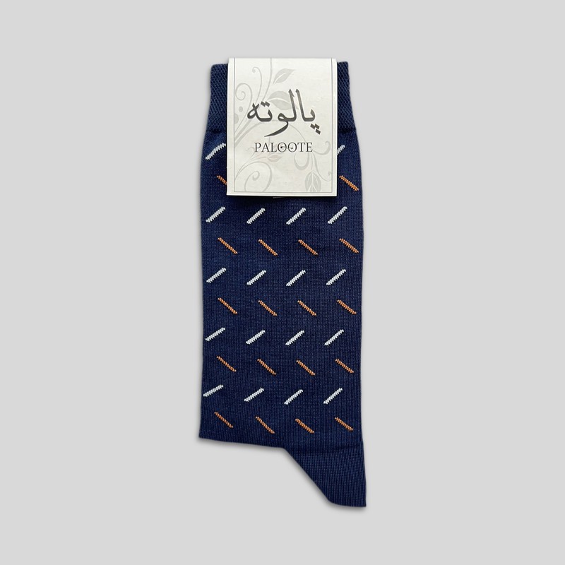 جوراب ساق بلند مردانه پالوته طرح راهراه مدل P3